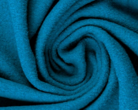 gekochte Wolle - Wollstoff - türkisblau - 747